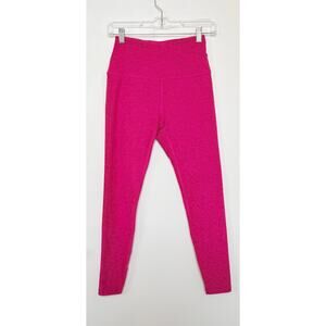 Beyond Yoga Pink High Rise Cropped Leggings Womens Medium Stretch Yoga Pants